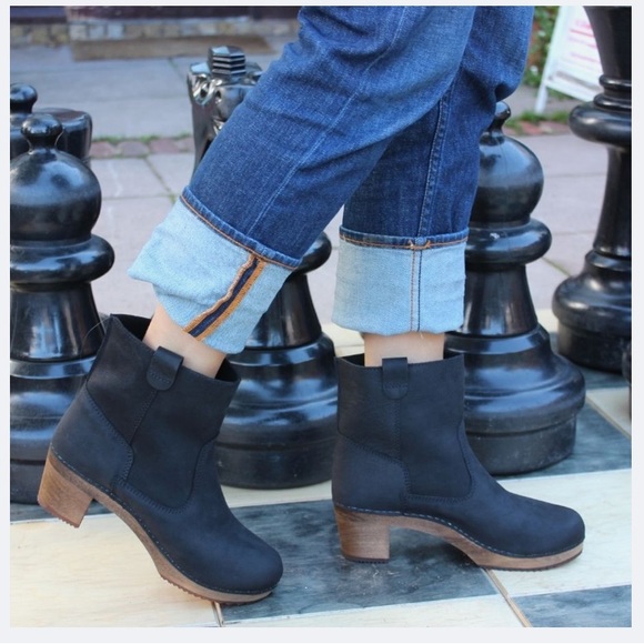 NEW Lotta's Anna Clog Boot Black Soft Oil-38 - Picture 4 of 5